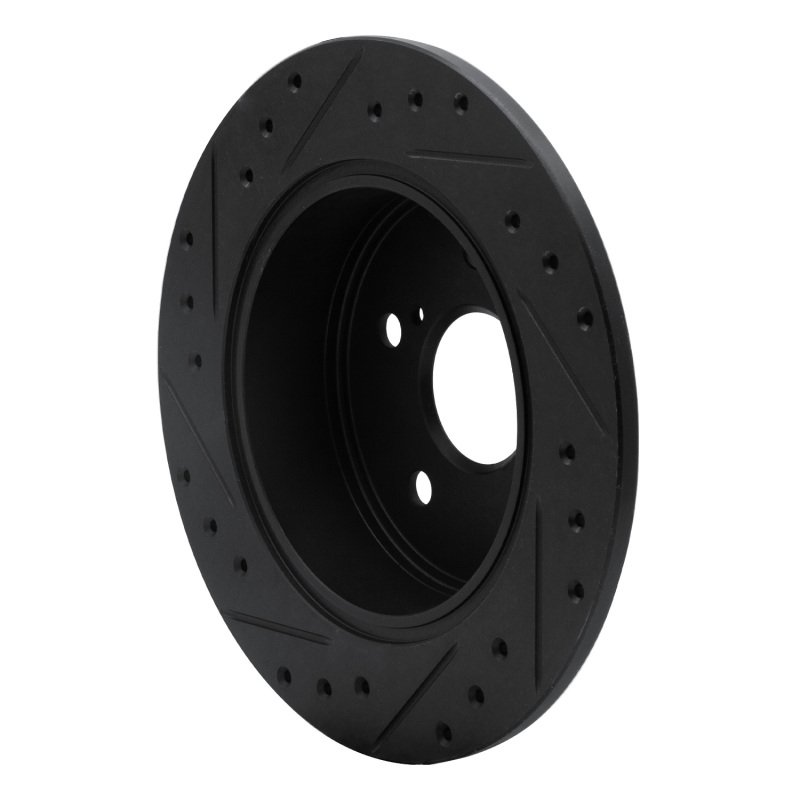 Lexus RX300 Brake Rotor (1) - Rear Right - R1 Concepts - Drilled & Slotted - Black - `99-`03